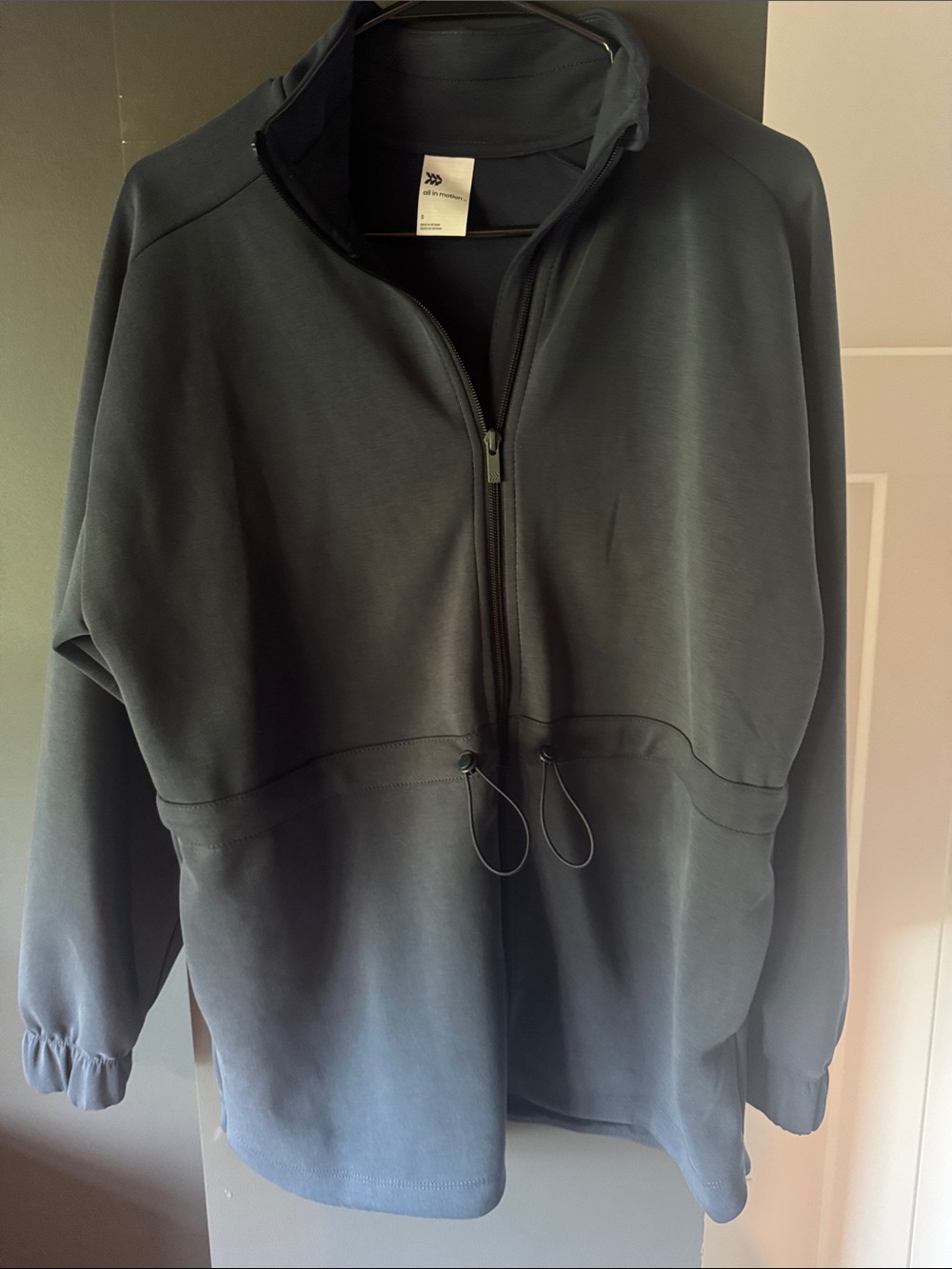 all in motion navy/Slate Gray Half-Zip Drawstring Jacket